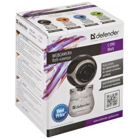 Defender C-090, 0,3 MP, 30 fps, 4608 x 3456 Pixels, USB 2.0, Nero, CMOS - Foto 1
